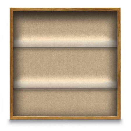 United Visual Products Outdoor Enclosed Combo Board, 48"x36", Satin Frame/Grey & Rubber UVCB4836OD-GREY-RUBBER
